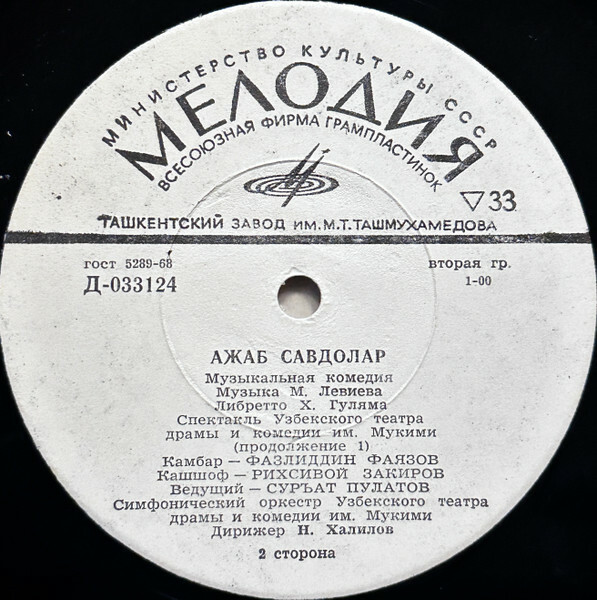 АЖАБ САВДОЛАР. Музыкальная комедия