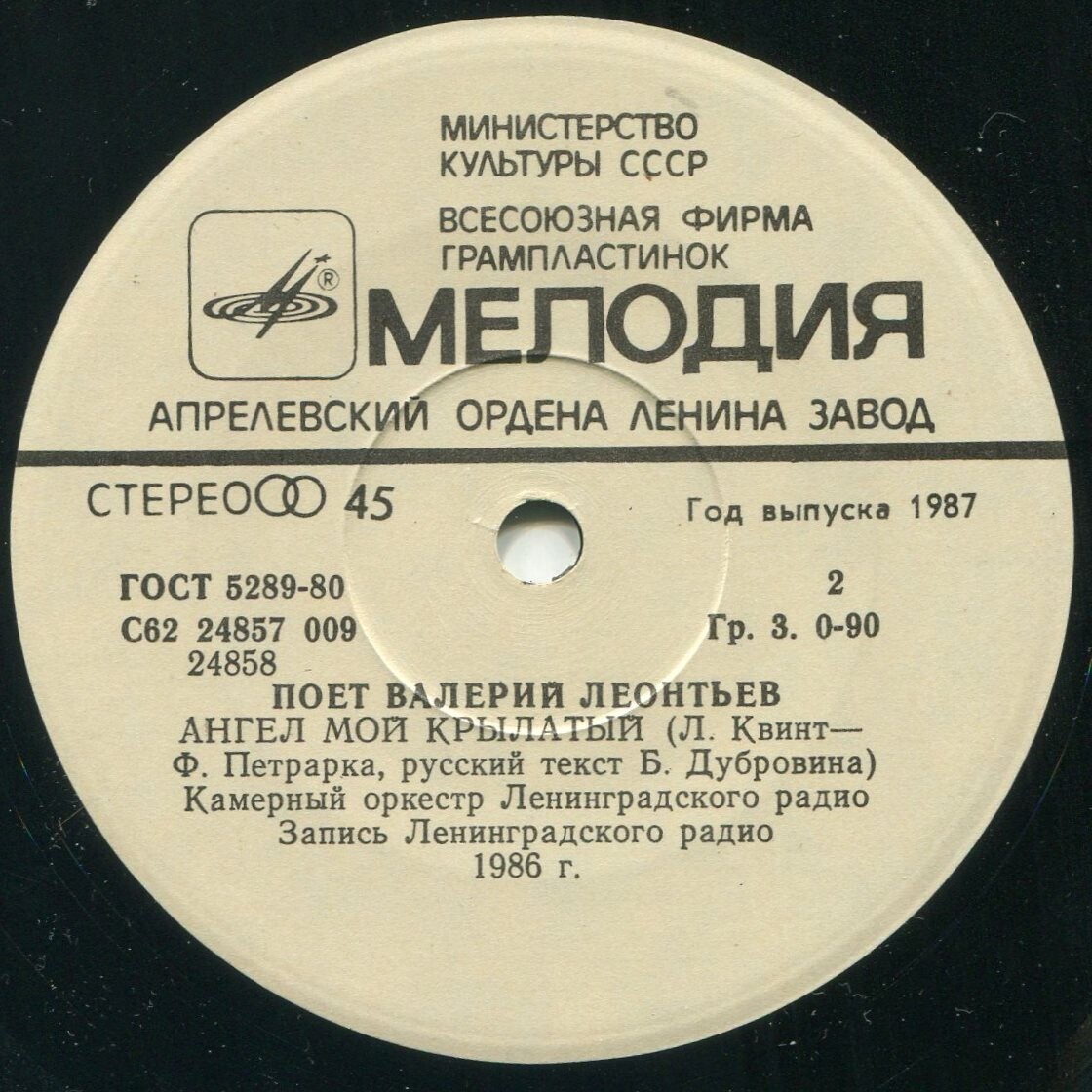 По вашим письмам. «Рождение дня». Поет Валерий Леонтьев