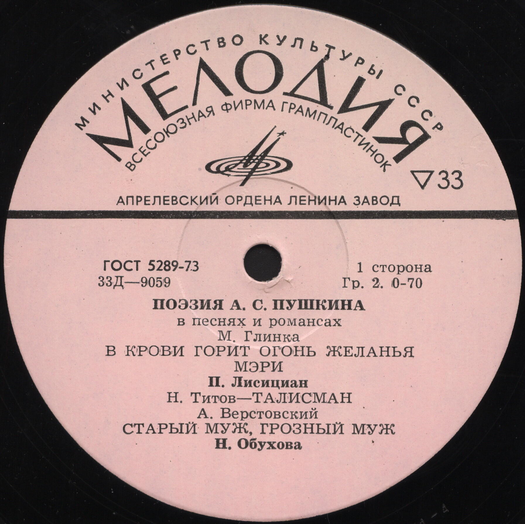 Поэзия А. С. Пушкина в песнях и романсах