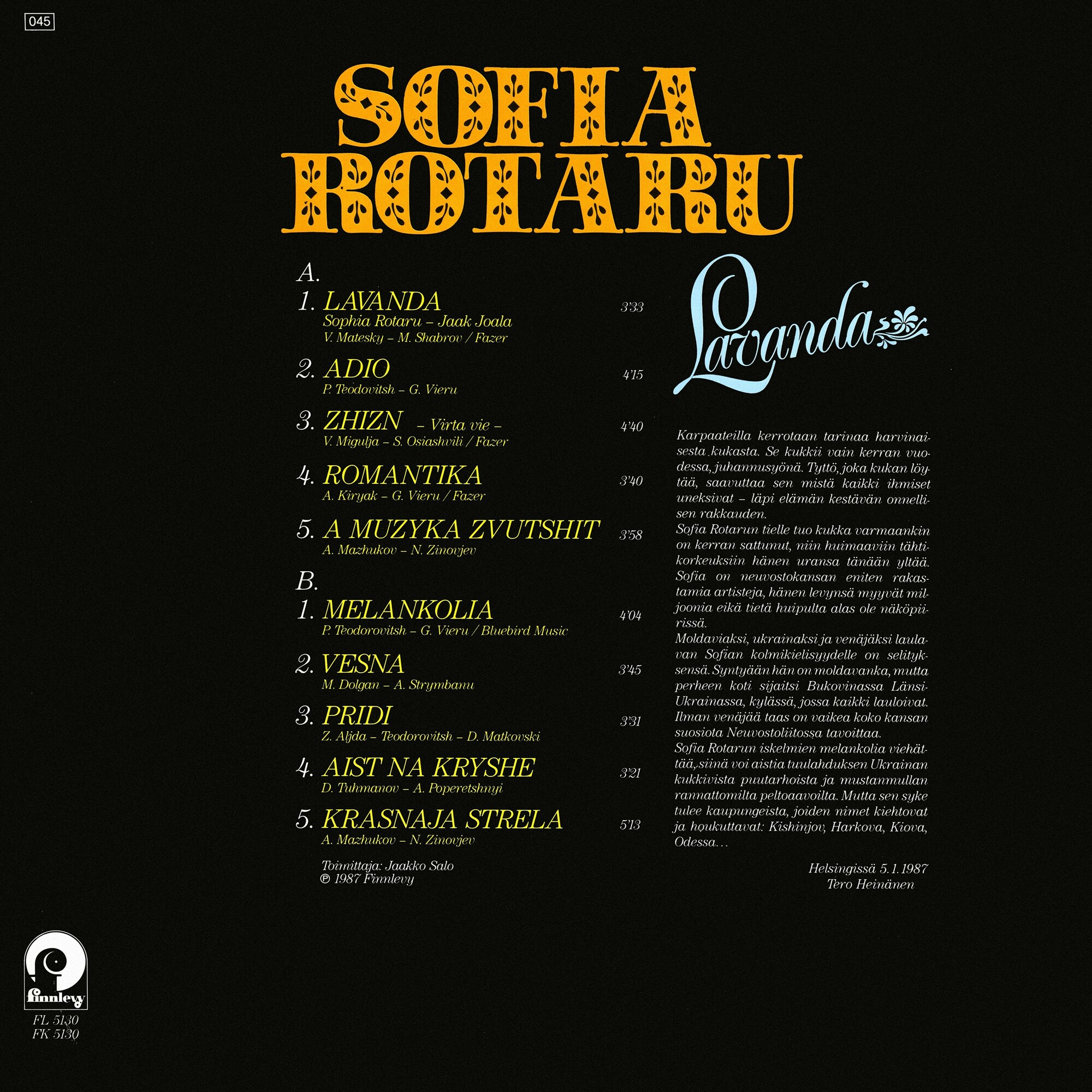 Sofia Rotaru. Lavanda