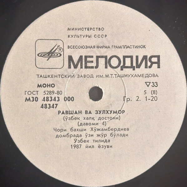 РАВШАН И ЗУЛХУМАР. Узбекский нар. эпос