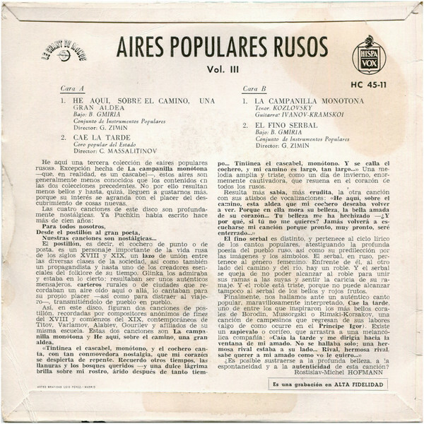 Aires Populares Rusos.Vol. 3