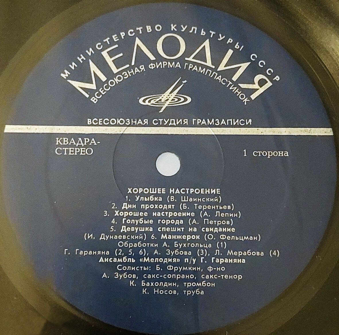 "ХОРОШЕЕ НАСТРОЕНИЕ". Играет ансамбль "Мелодия" п/у Георгия Гараняна