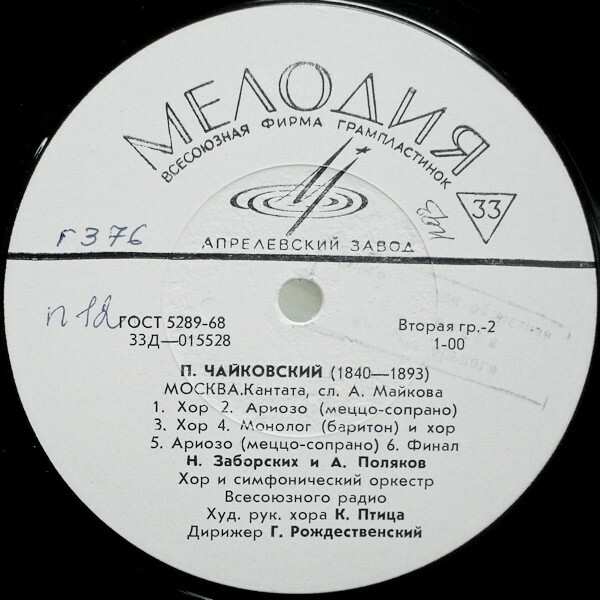 П. Чайковский (1840–1893). Торжественная увертюра «1812 год»; Славянский марш; Кантата «Москва»
