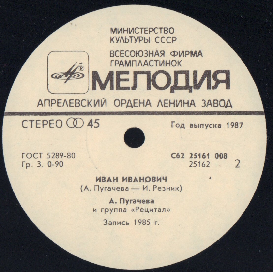 Алла ПУГАЧЕВА. «Окраина» [По вашим письмам]