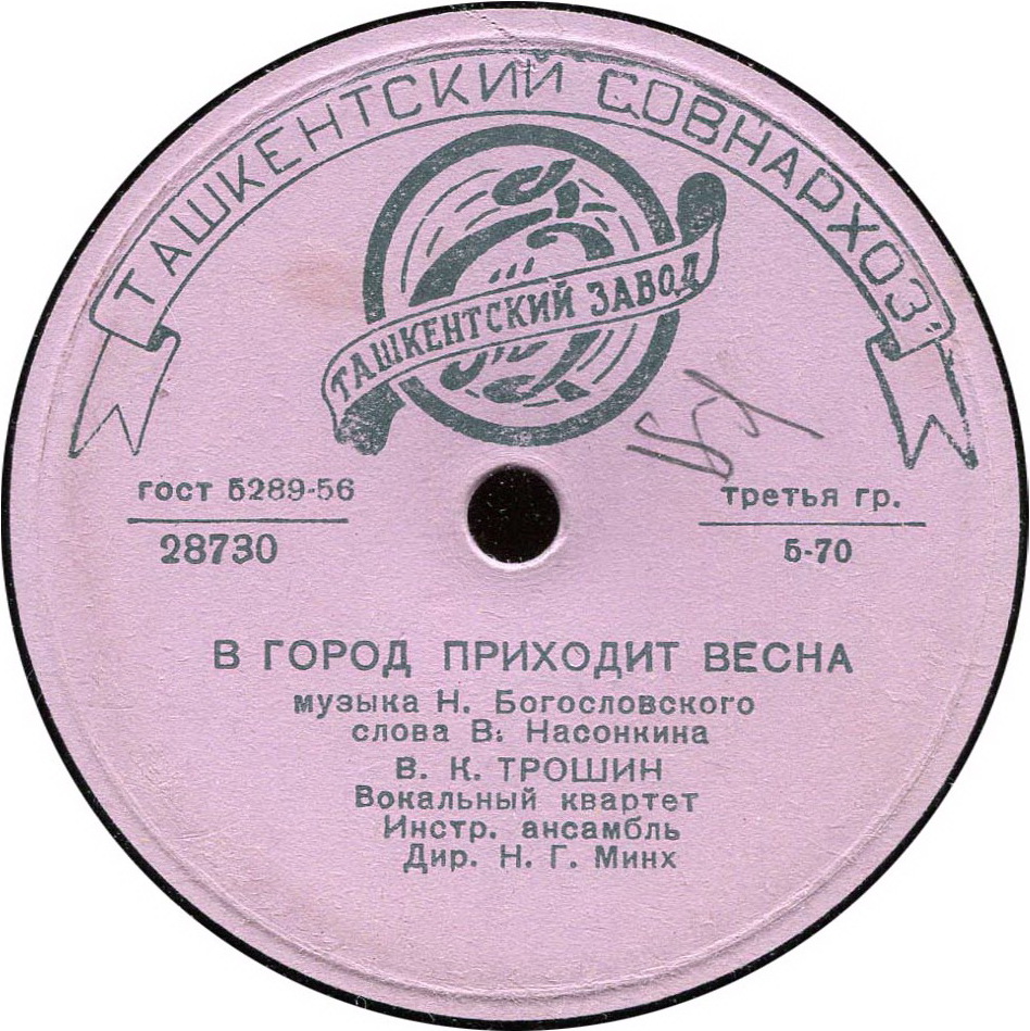 В. Трошин - В город приходит весна / Р. Сикора - Я тебе писать не стану