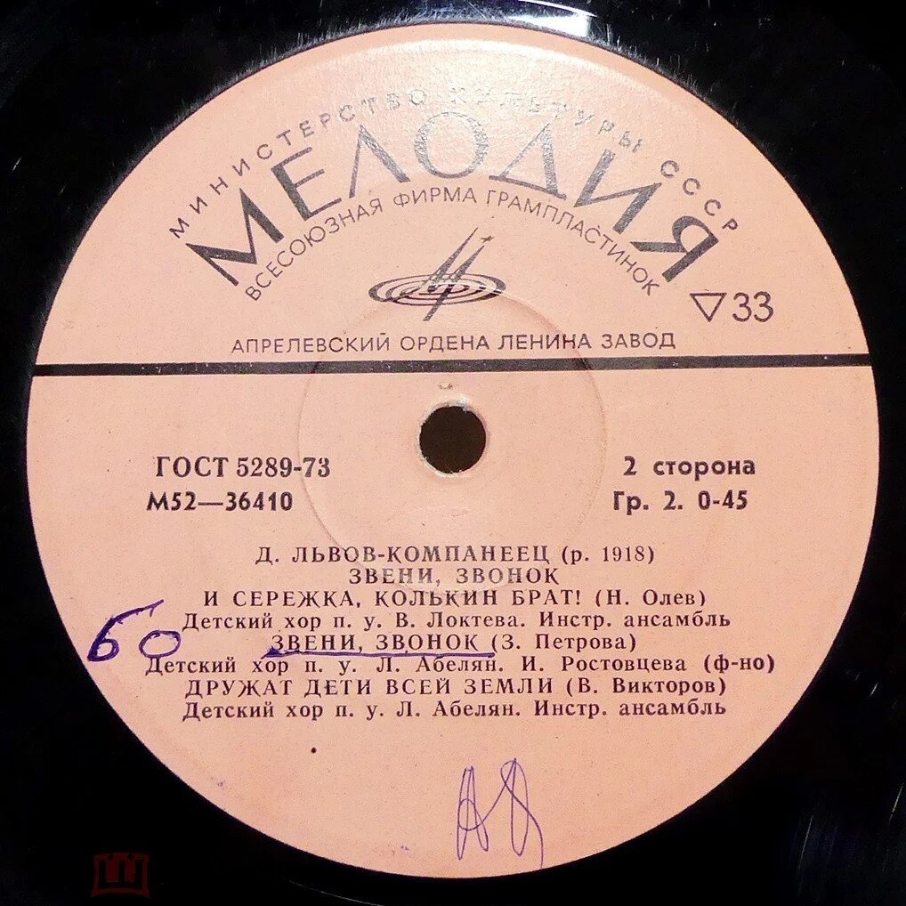 Д. Львов-Компанеец. «Звени, звонок», песни