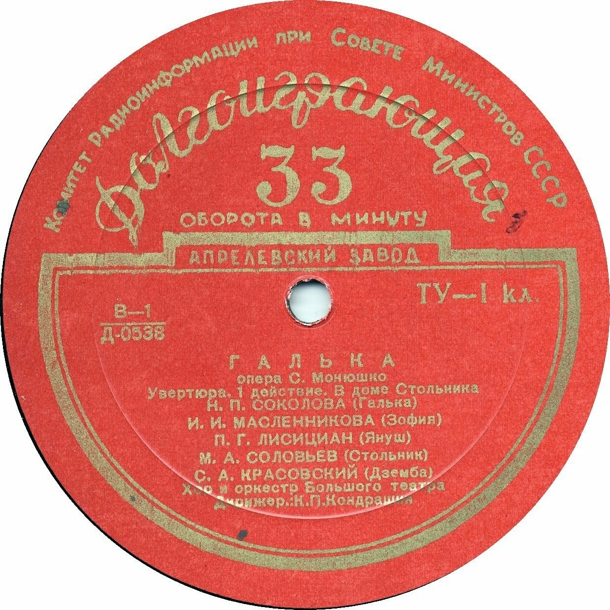 С. МОНЮШКО (1819–1872): «Галька», опера в 4 д. (К. Кондрашин)