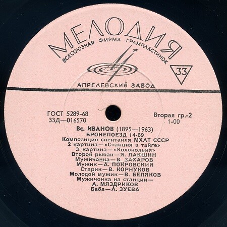 Вс. ИВАНОВ Пьеса "Бронепоезд 14-69" (композиция спектакля МХАТ СССР)