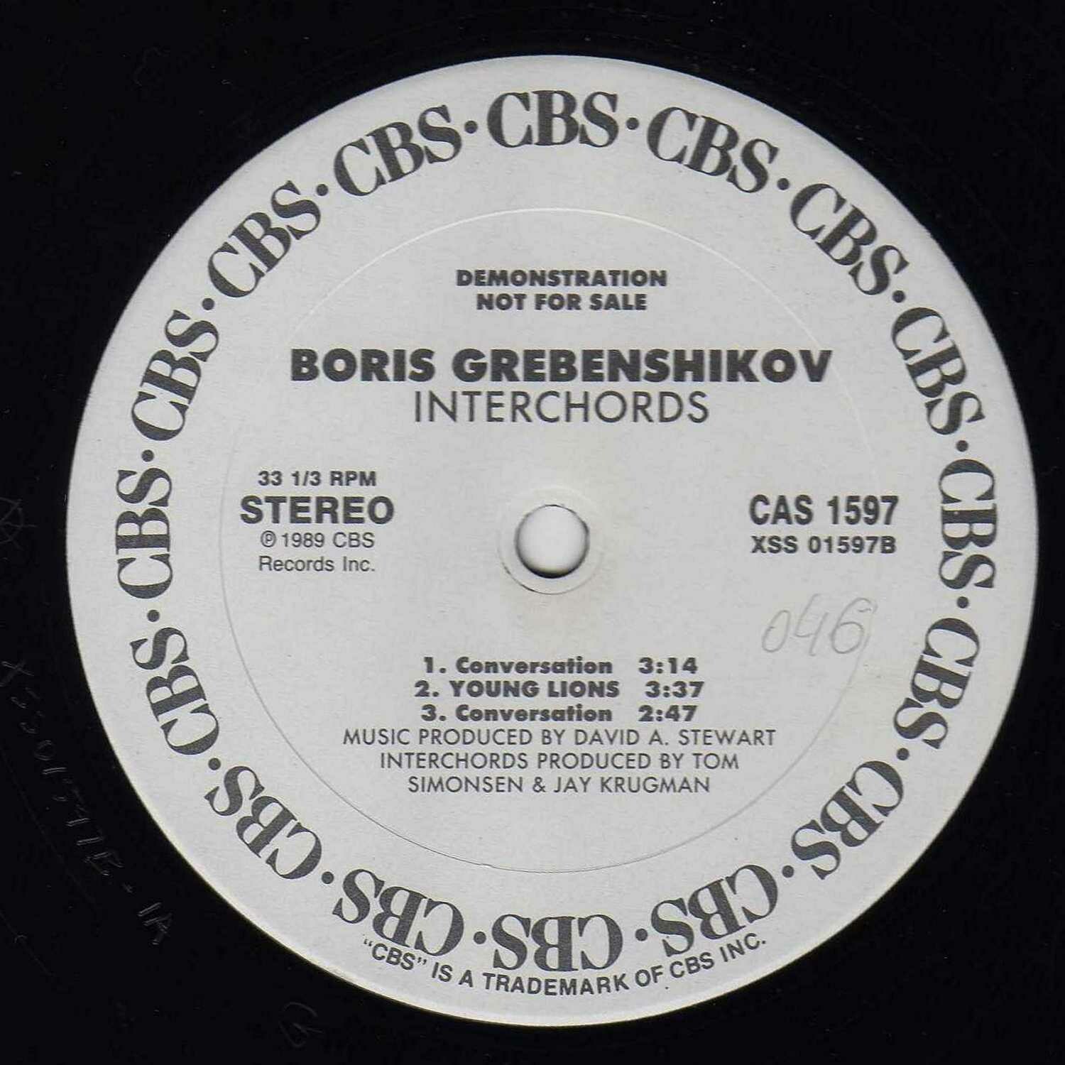 Boris Grebenshikov. «Interchords» (promo, not for sale)
