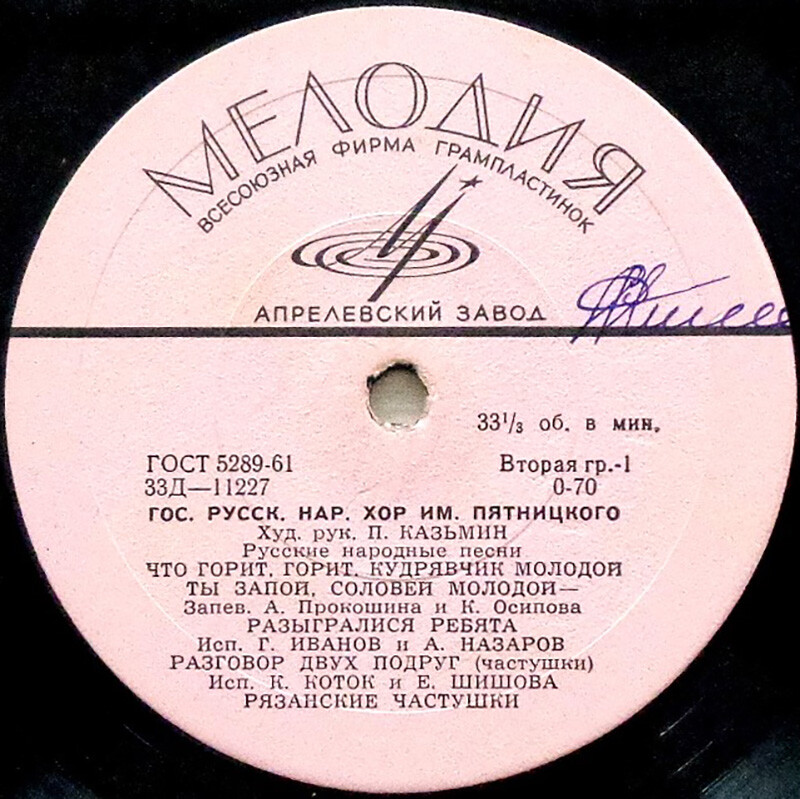 Гос. русский нар. хор им. Пятницкого