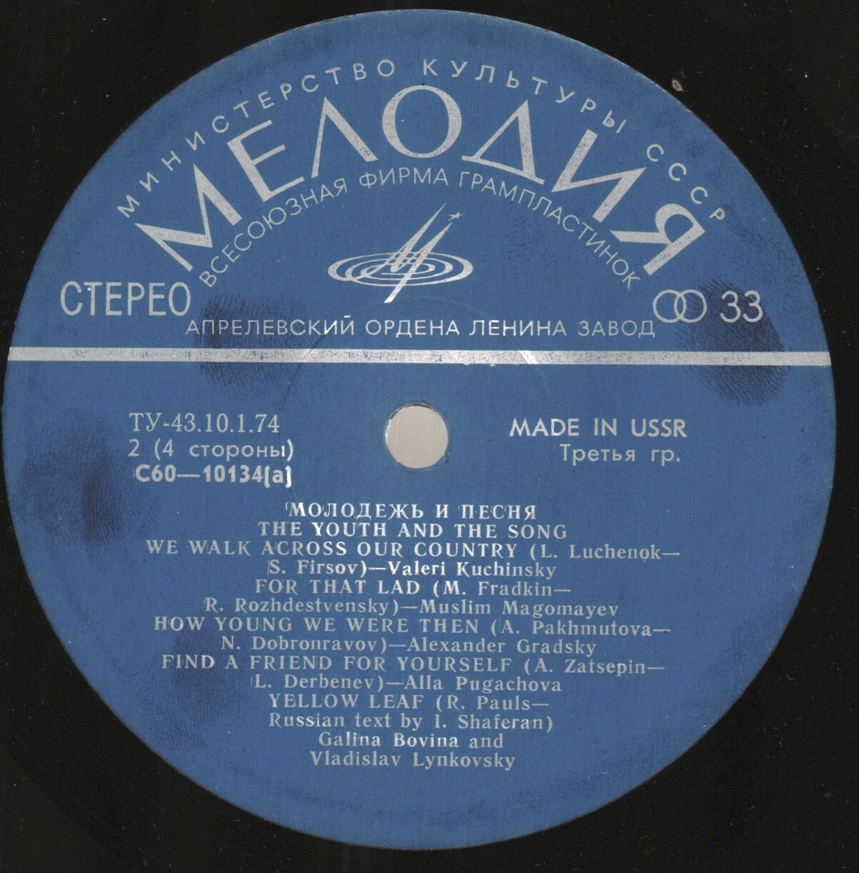 Молодежь и песня