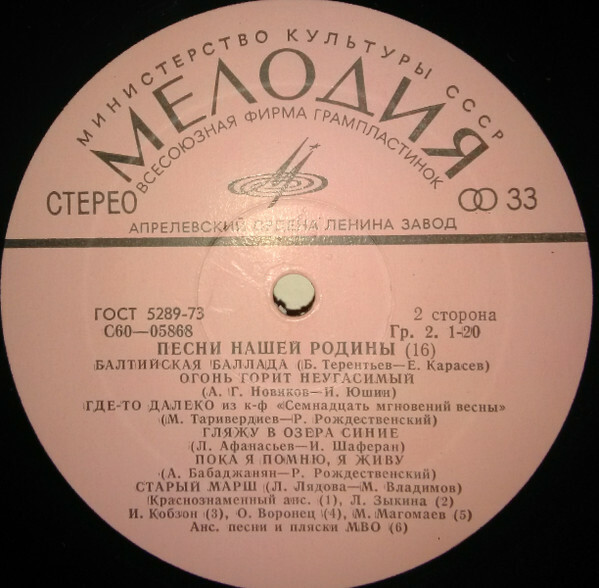 Песни нашей Родины (16)