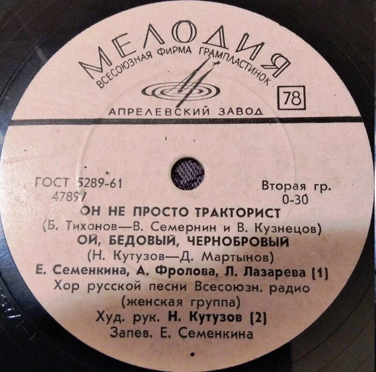 ХОР РУССКОЙ ПЕСНИ ВСЕСОЮЗНОГО РАДИО (женская группа), худ. рук. Н. Кутузов