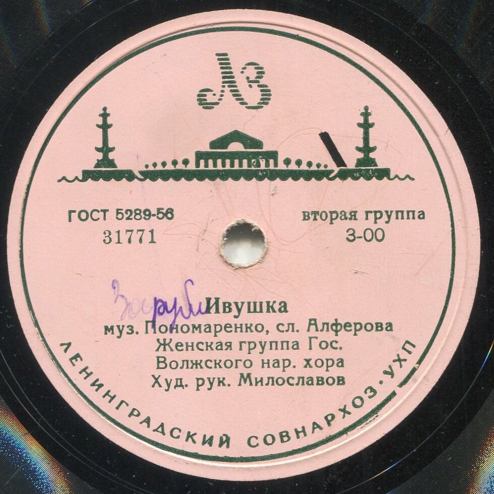 Волжский хор – Ой, ты, Волга, край морской / Ивушка