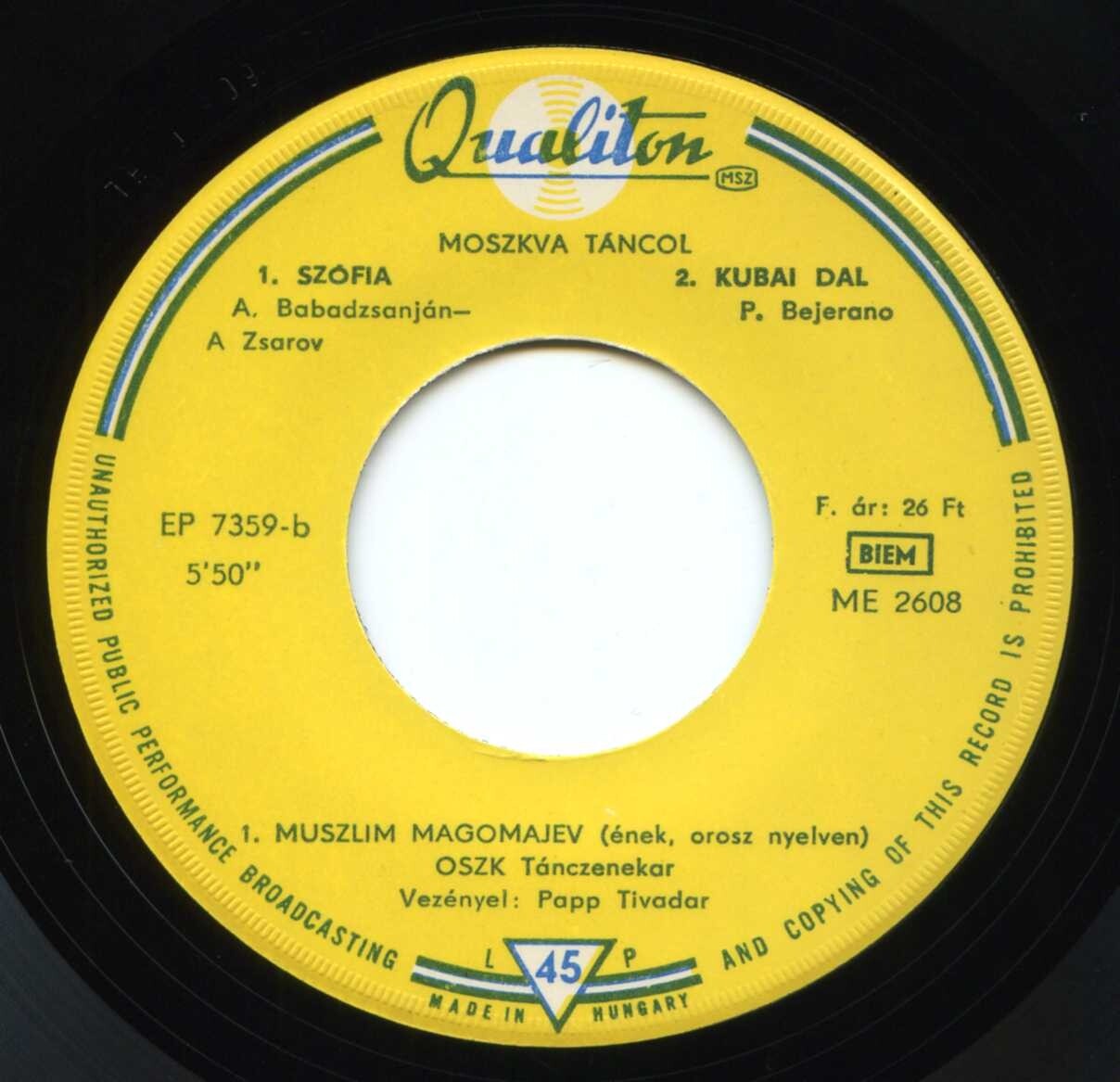 Moszkva tancol. Enekel Muszlim Magomajev