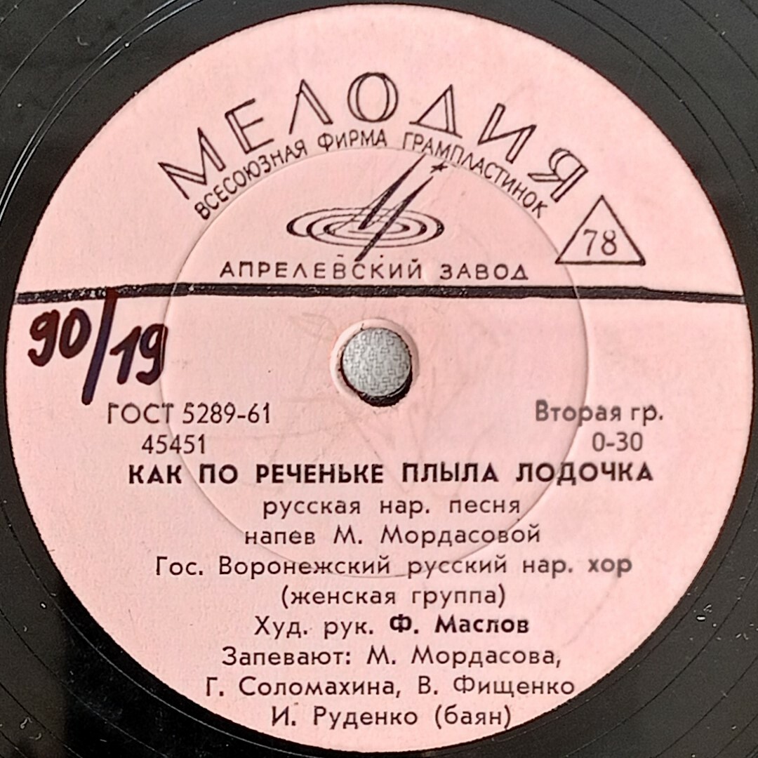 Гос. Воронежский русский нар. хор - Как по реченьке плыла лодочка / Вариации на темы русских песен