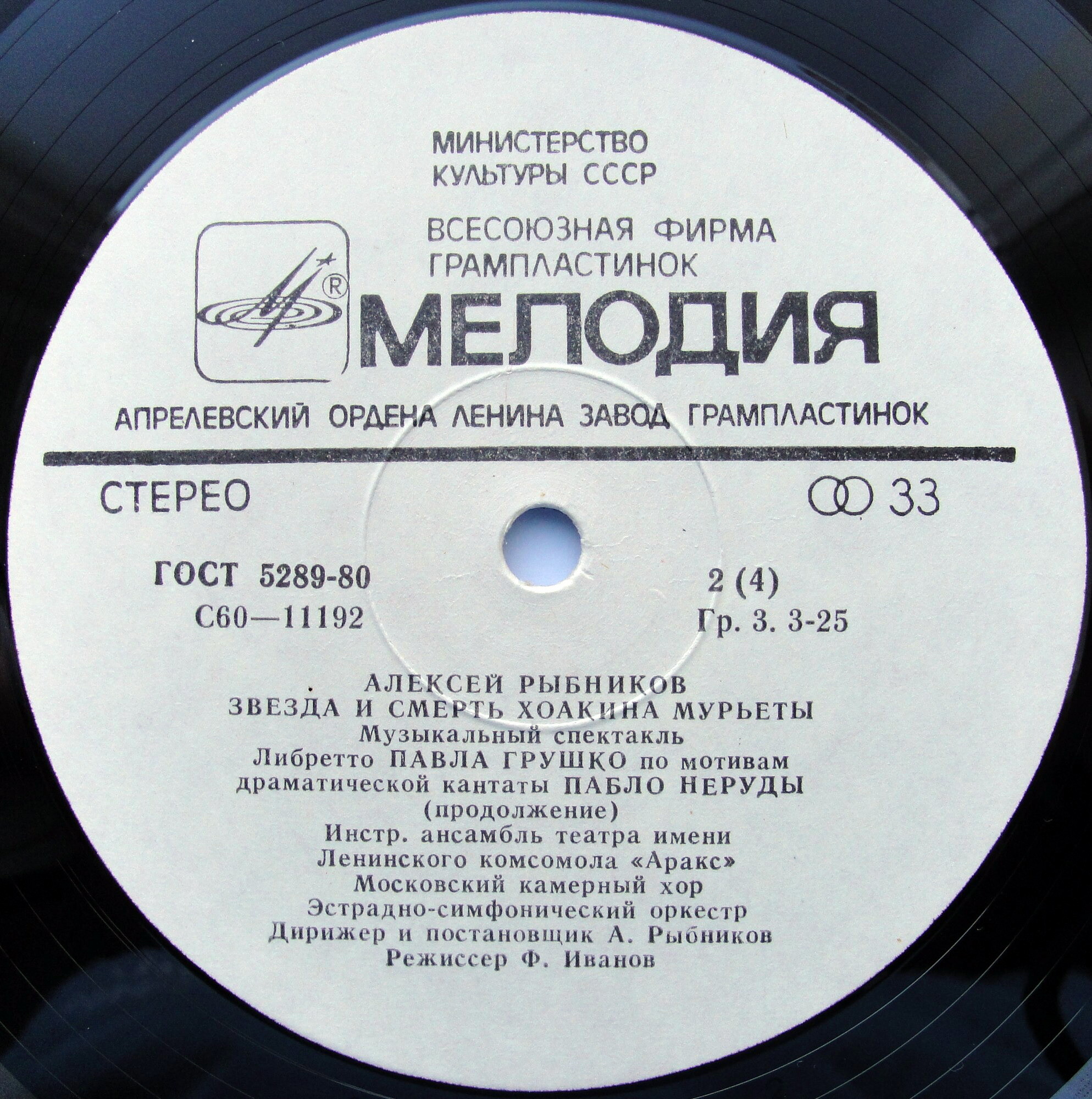 Алексей Рыбников. Звезда и смерть Хоакина Мурьеты