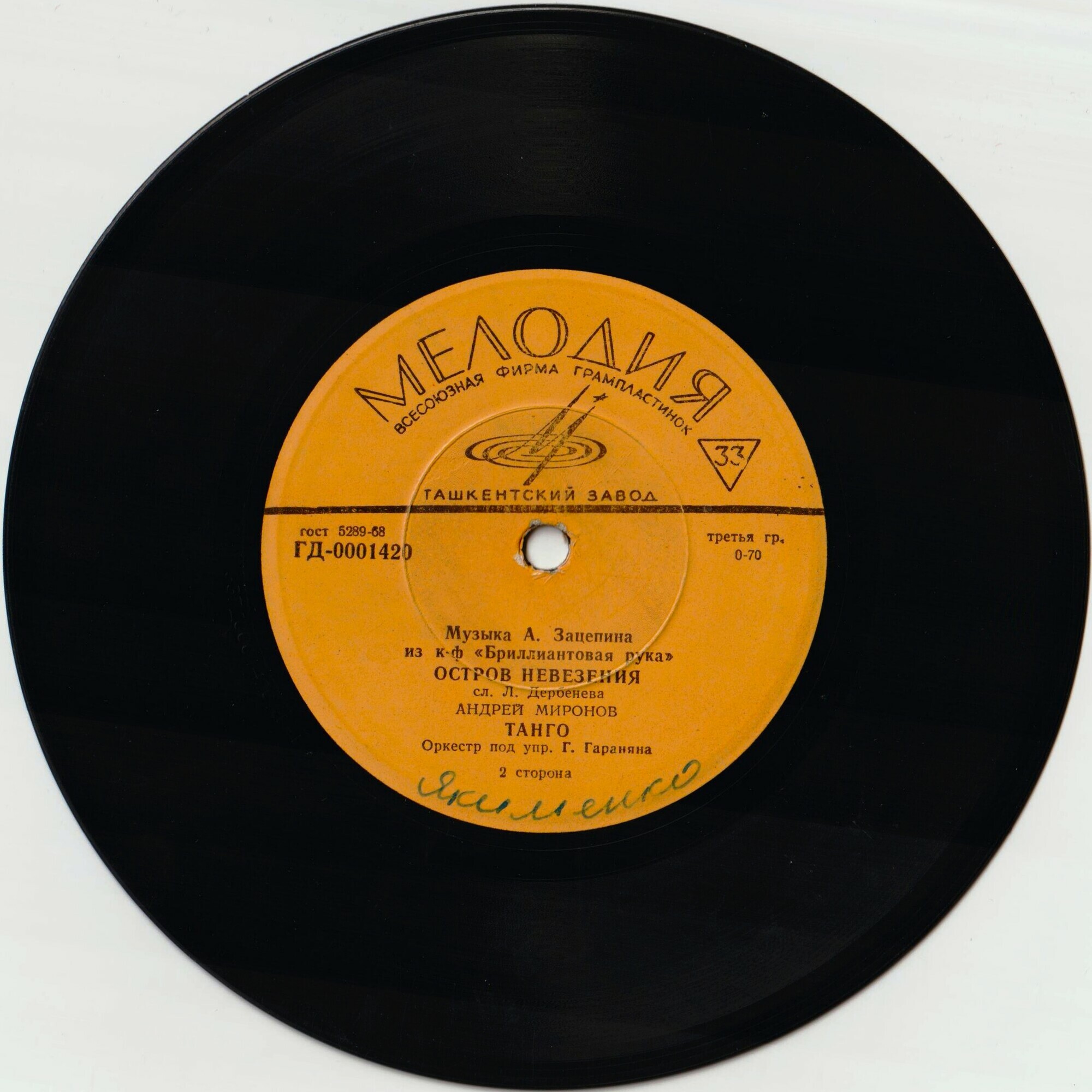 Музыка А. Зацепина из к/ф «Бриллиантовая рука»