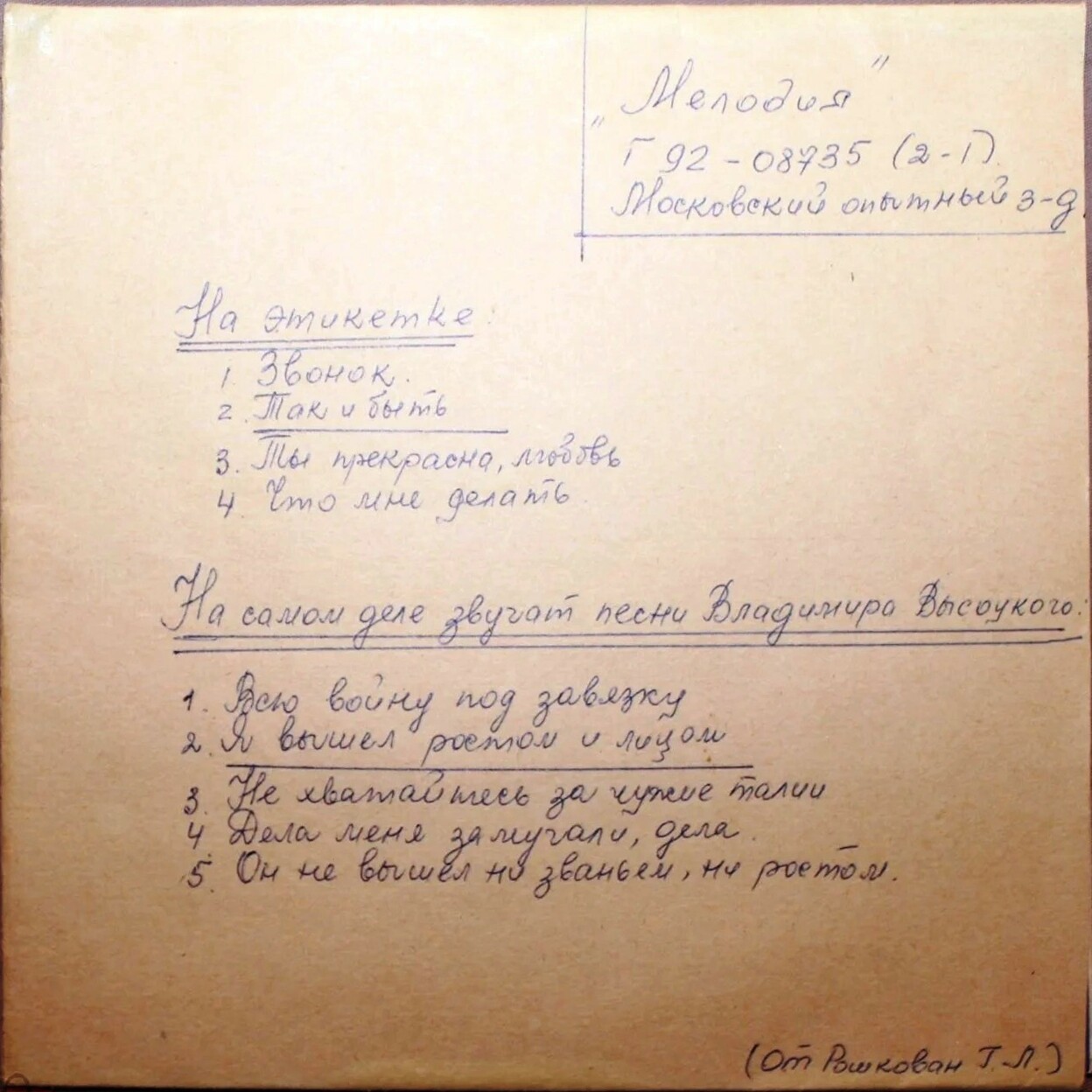 Клуб и художественная самодеятельность № 15-1981 (вариант пластинки 2)