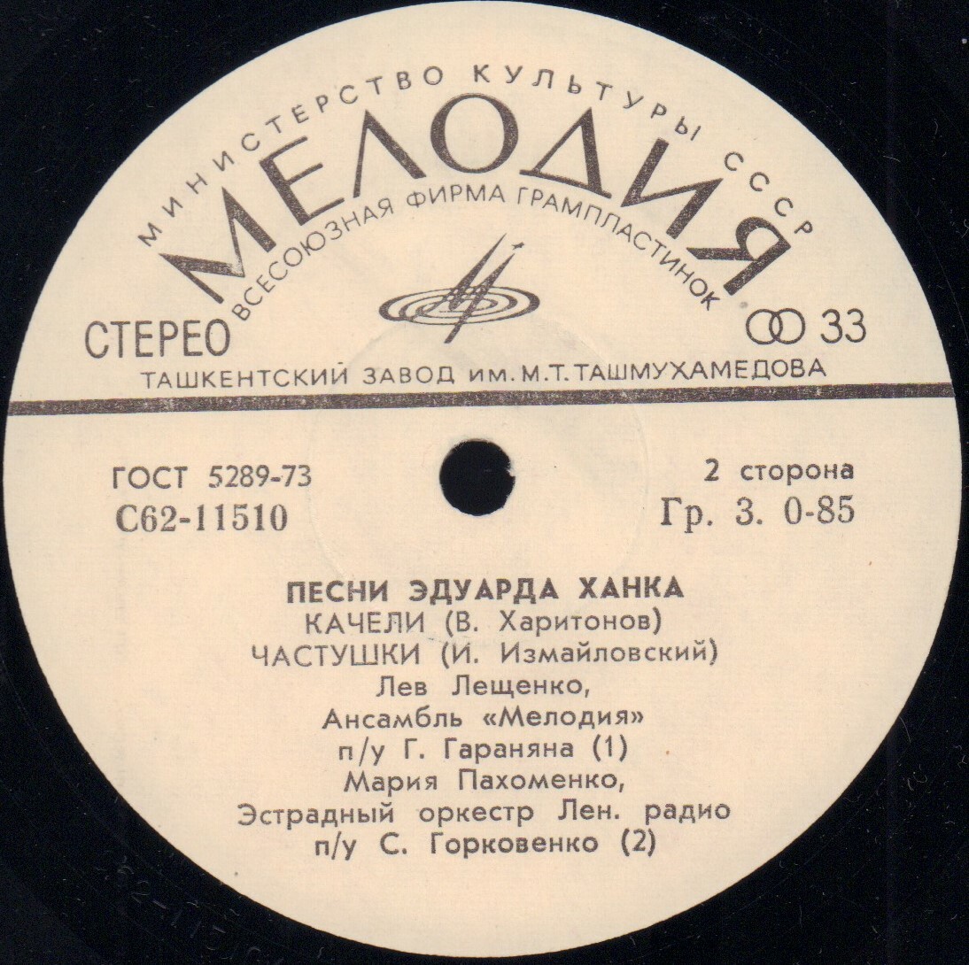 Песни Эдуарда Ханка