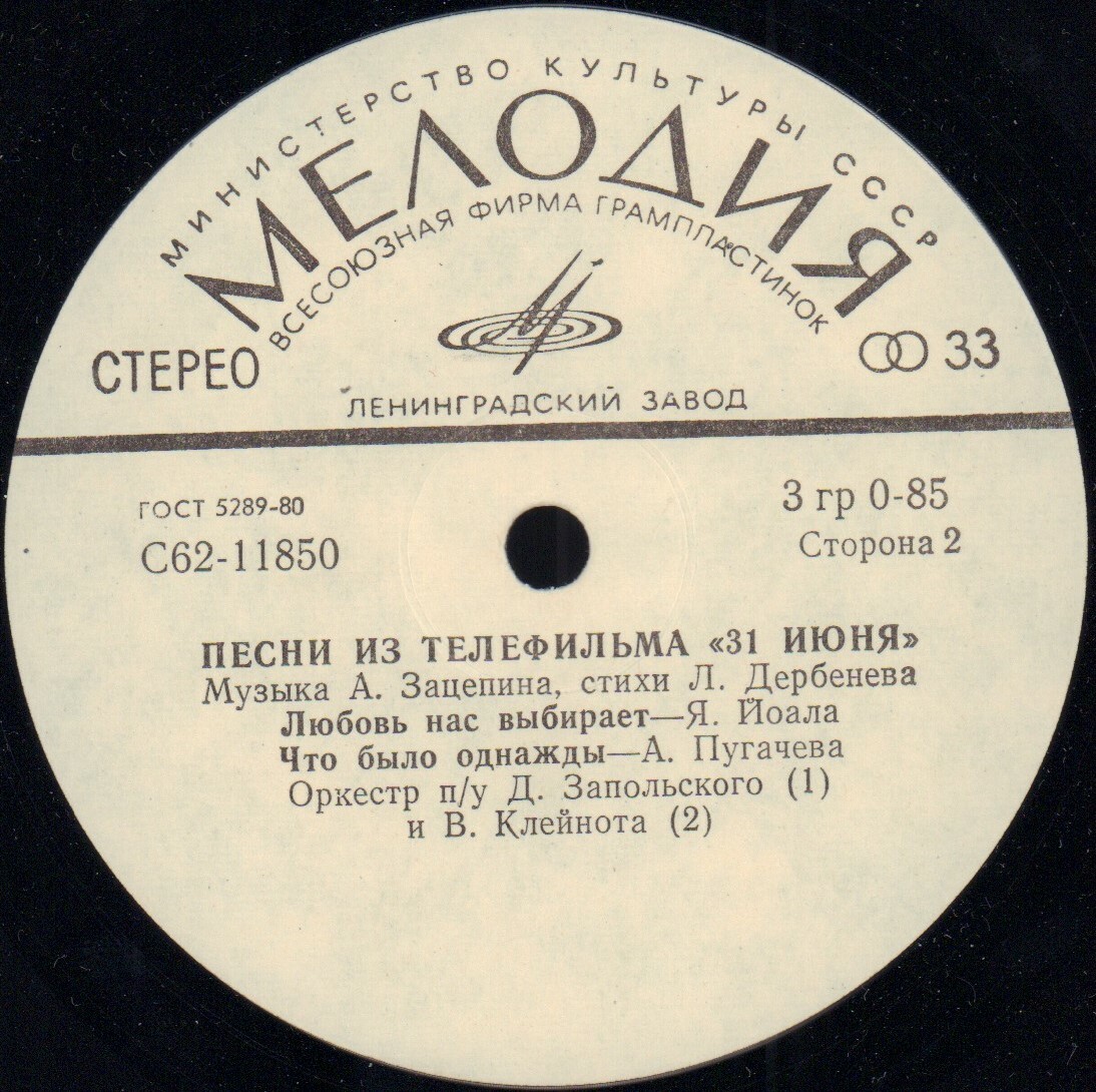 Песни из телефильма «31 июня»