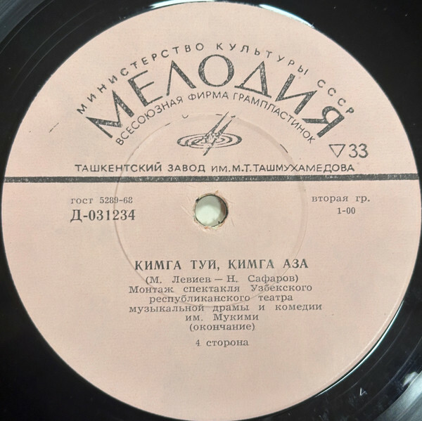 КИМГА ТУЙ, КИМГА АЗА (М. Левиев — Н. Сафаров). Монтаж спектакля Узбекского республиканского театра музыкальной драмы и комедии им. Мукими