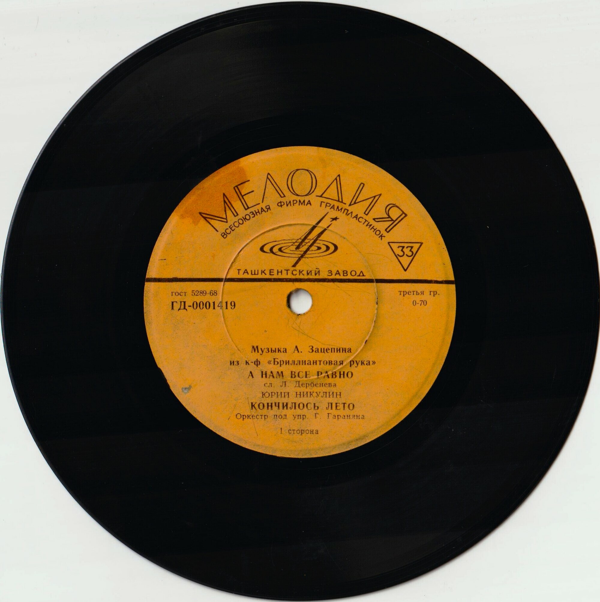 Музыка А. Зацепина из к/ф «Бриллиантовая рука»