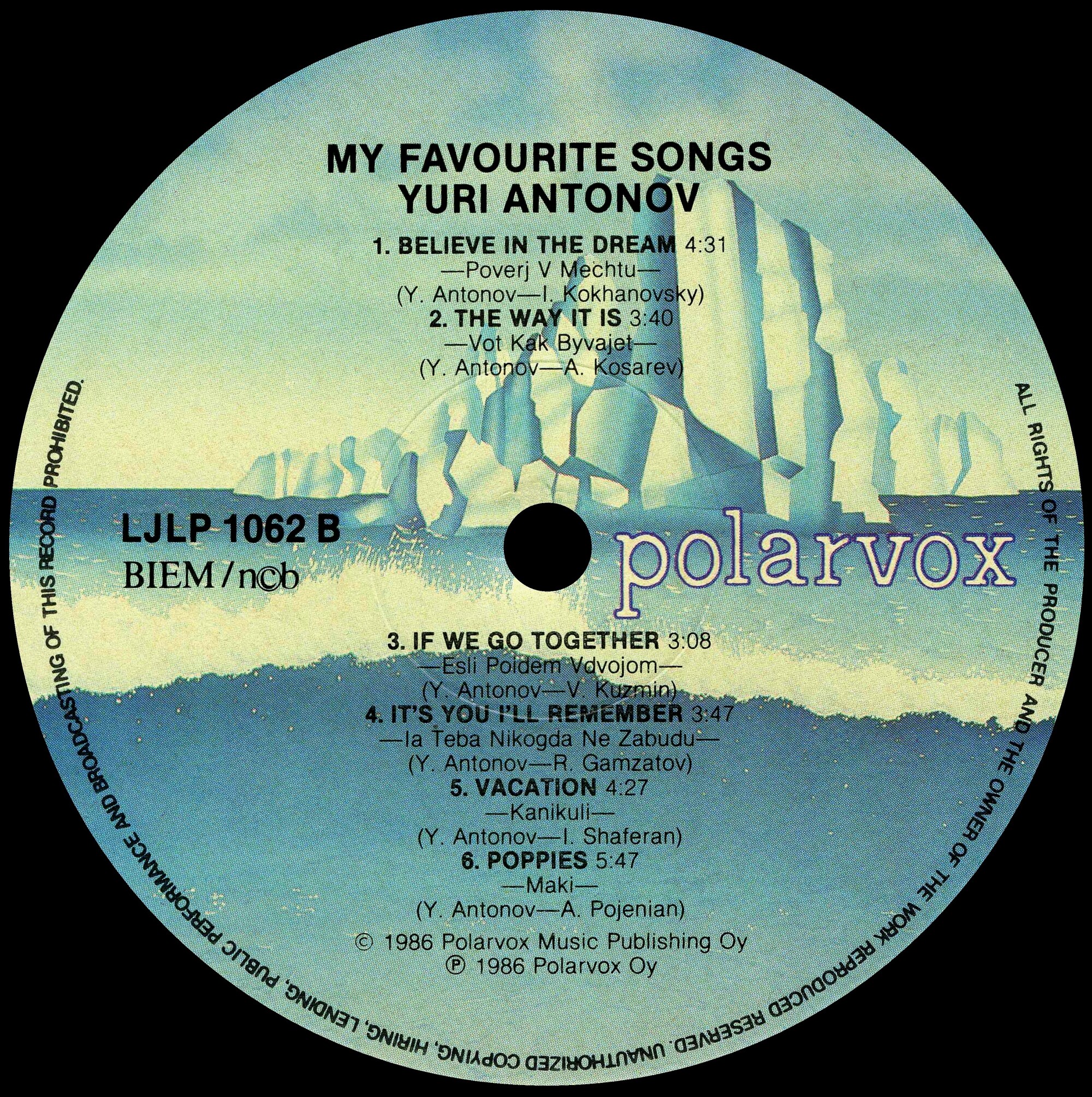 Yuri Antonov. My Favourite Songs