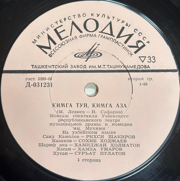 КИМГА ТУЙ, КИМГА АЗА (М. Левиев — Н. Сафаров). Монтаж спектакля Узбекского республиканского театра музыкальной драмы и комедии им. Мукими