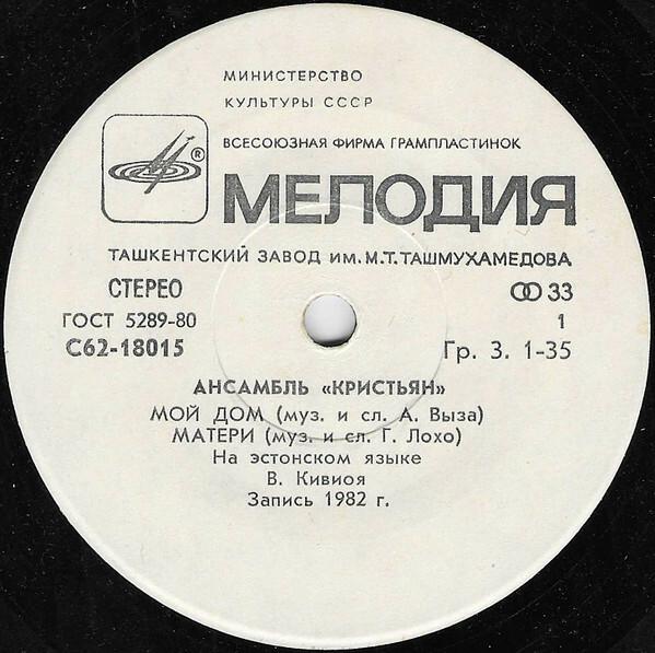 АНСАМБЛЬ «КРИСТЬЯН»