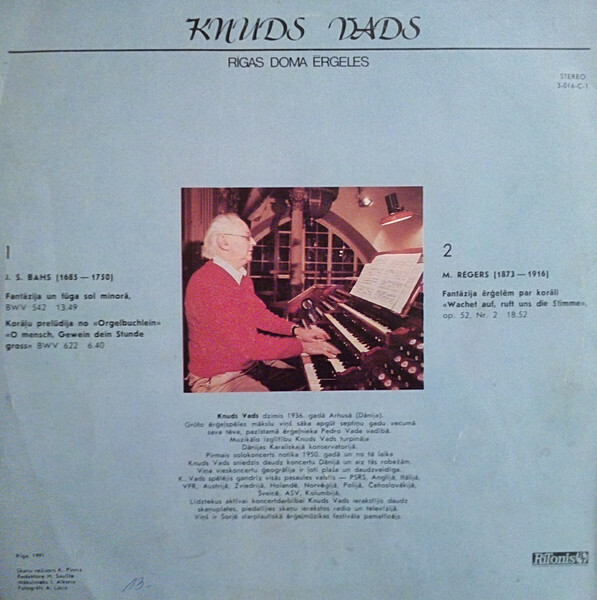 И.С. БАХ / М. РЕГЕР (Knuds Vads)
