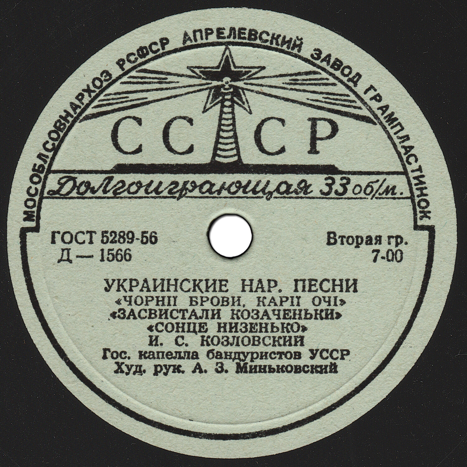 И. С. Козловский. Украинские песни