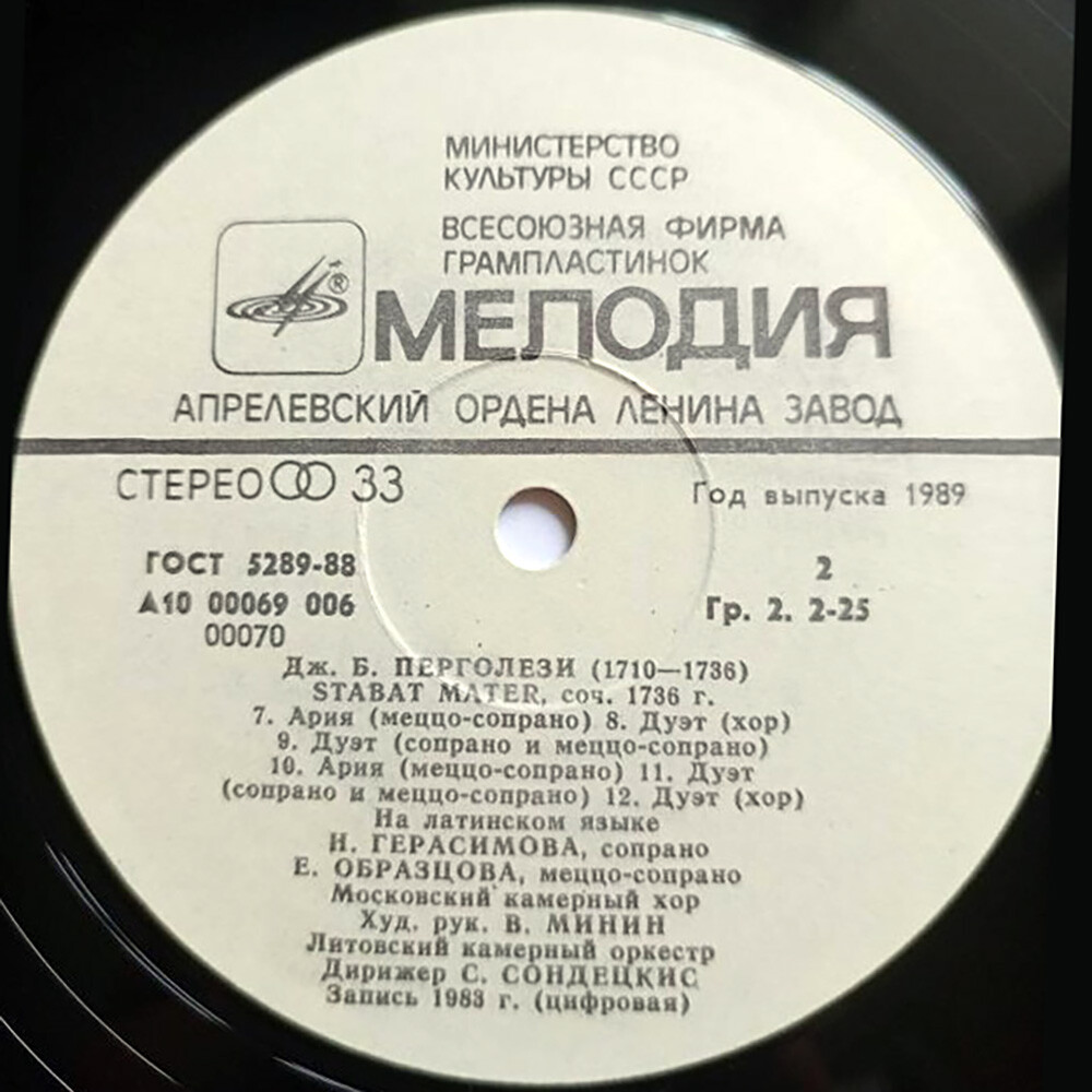 Дж. Б. Перголези. «Stabat Mater»