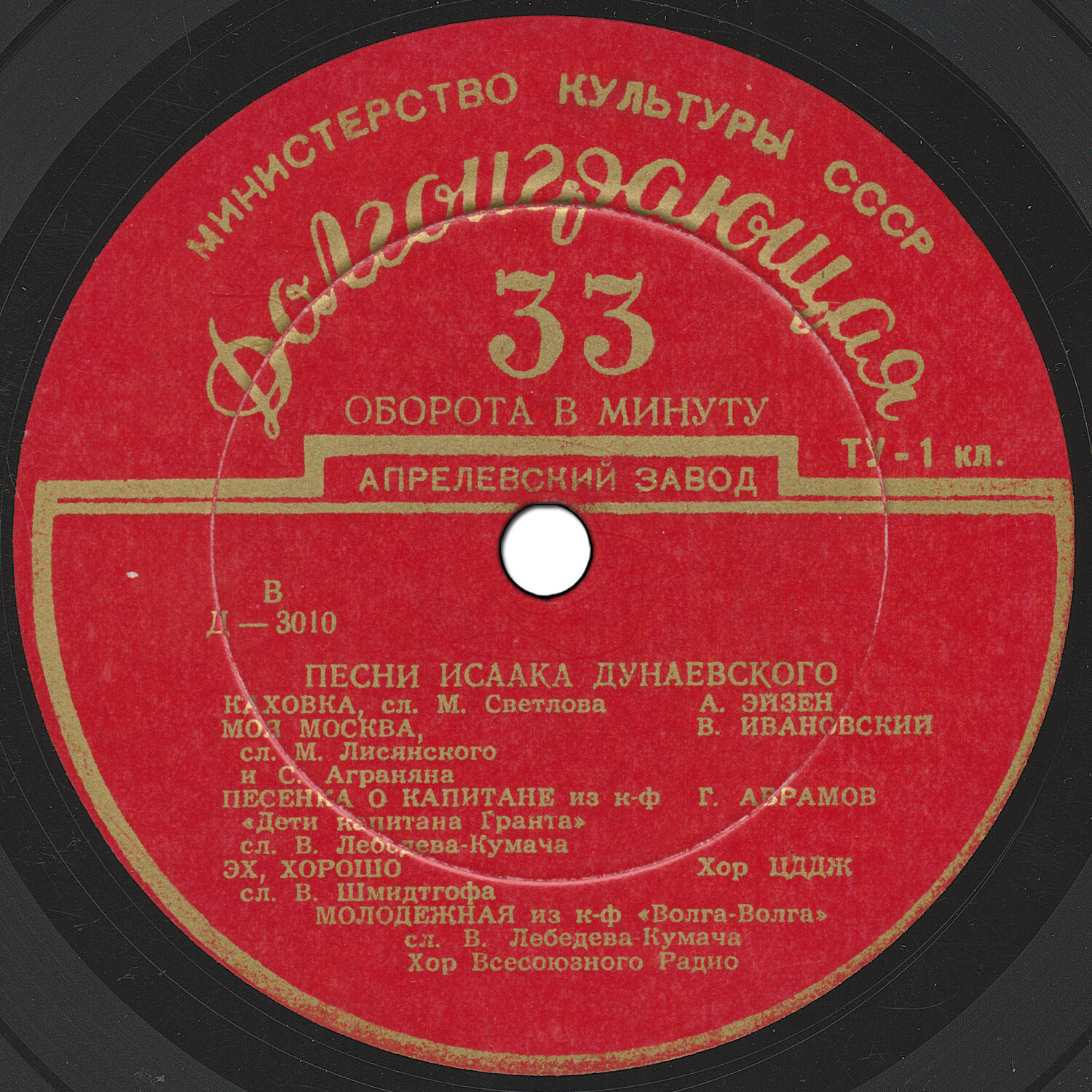 Песни Исаака Дунаевского