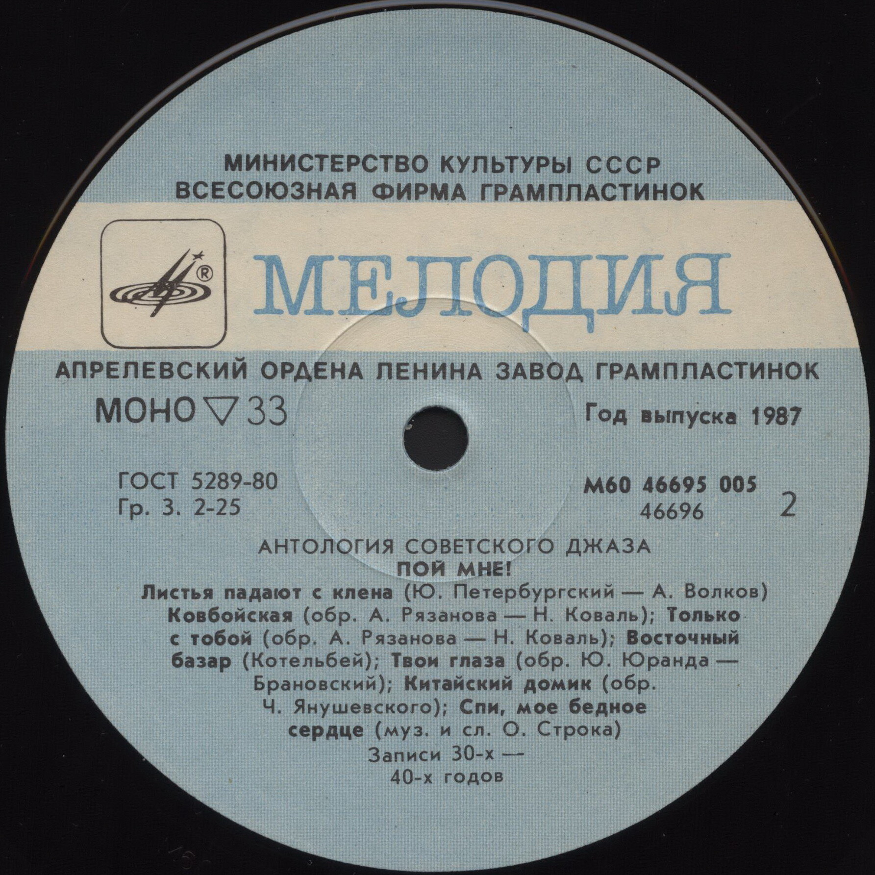 Антология советского джаза. Вокальные джаз-ансамбли. «Пой мне!»