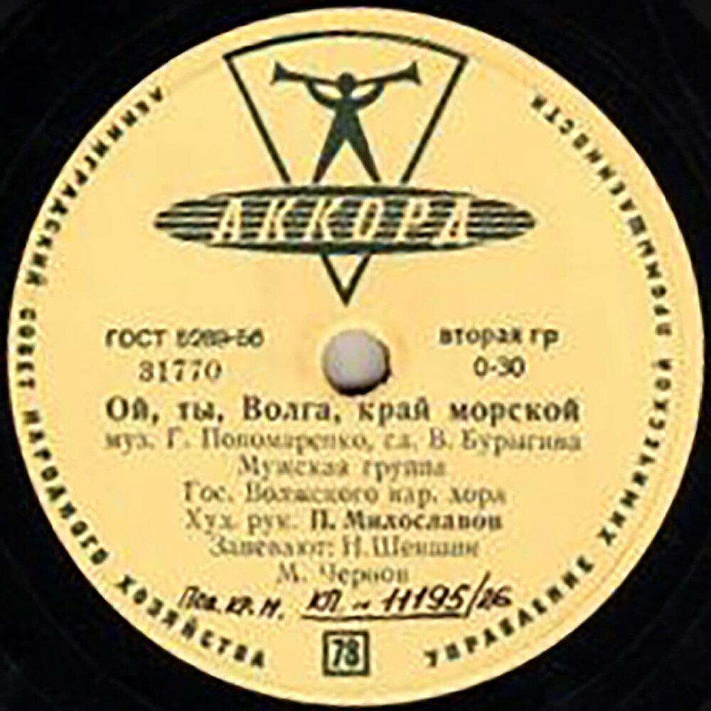 Волжский хор – Ой, ты, Волга, край морской / Ивушка