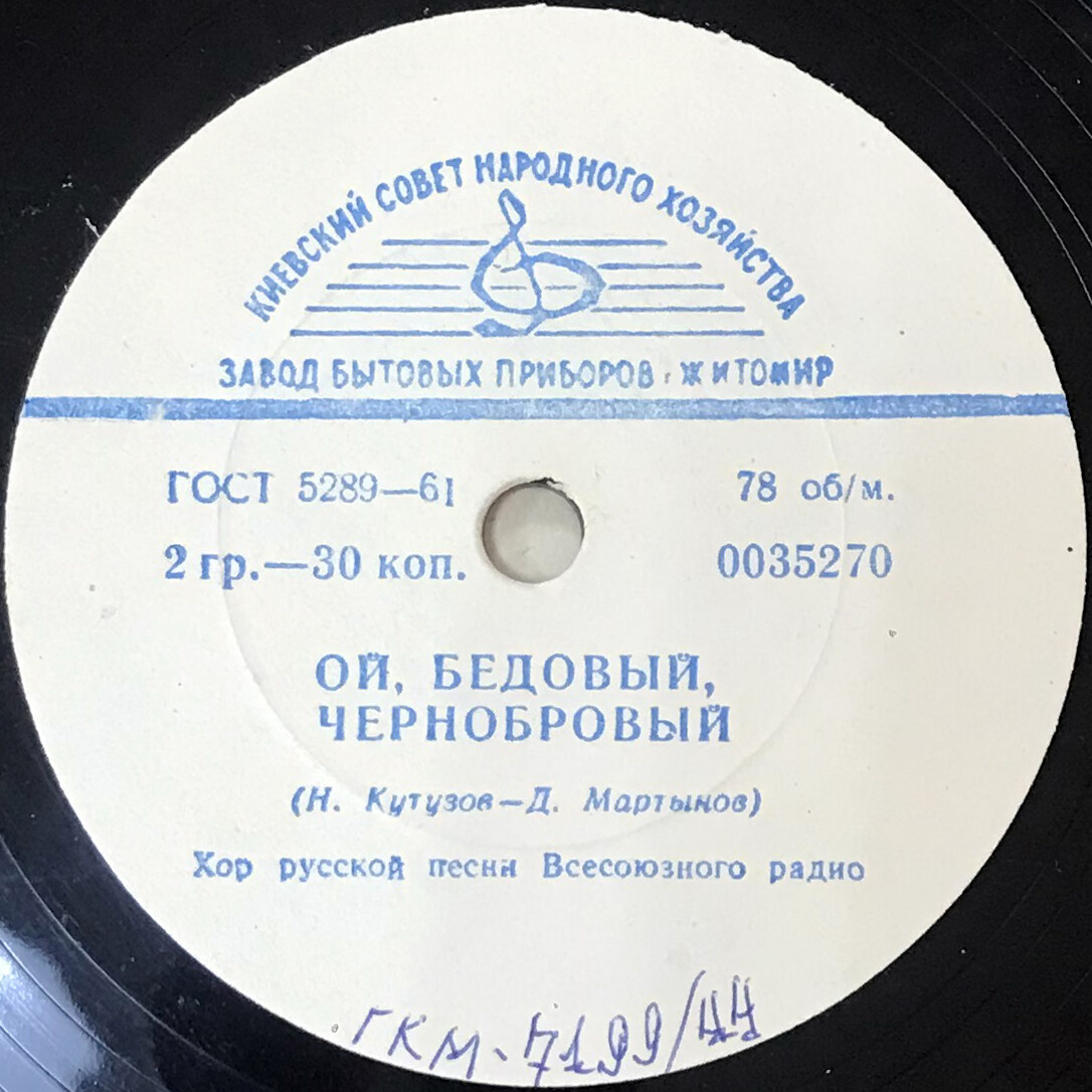 Хор русской песни Всесоюзного радио. Худ. рук. Н. Кутузов