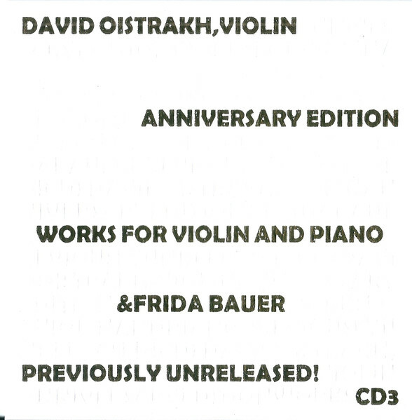 David Oistrakh, violin. Anniversary Edition