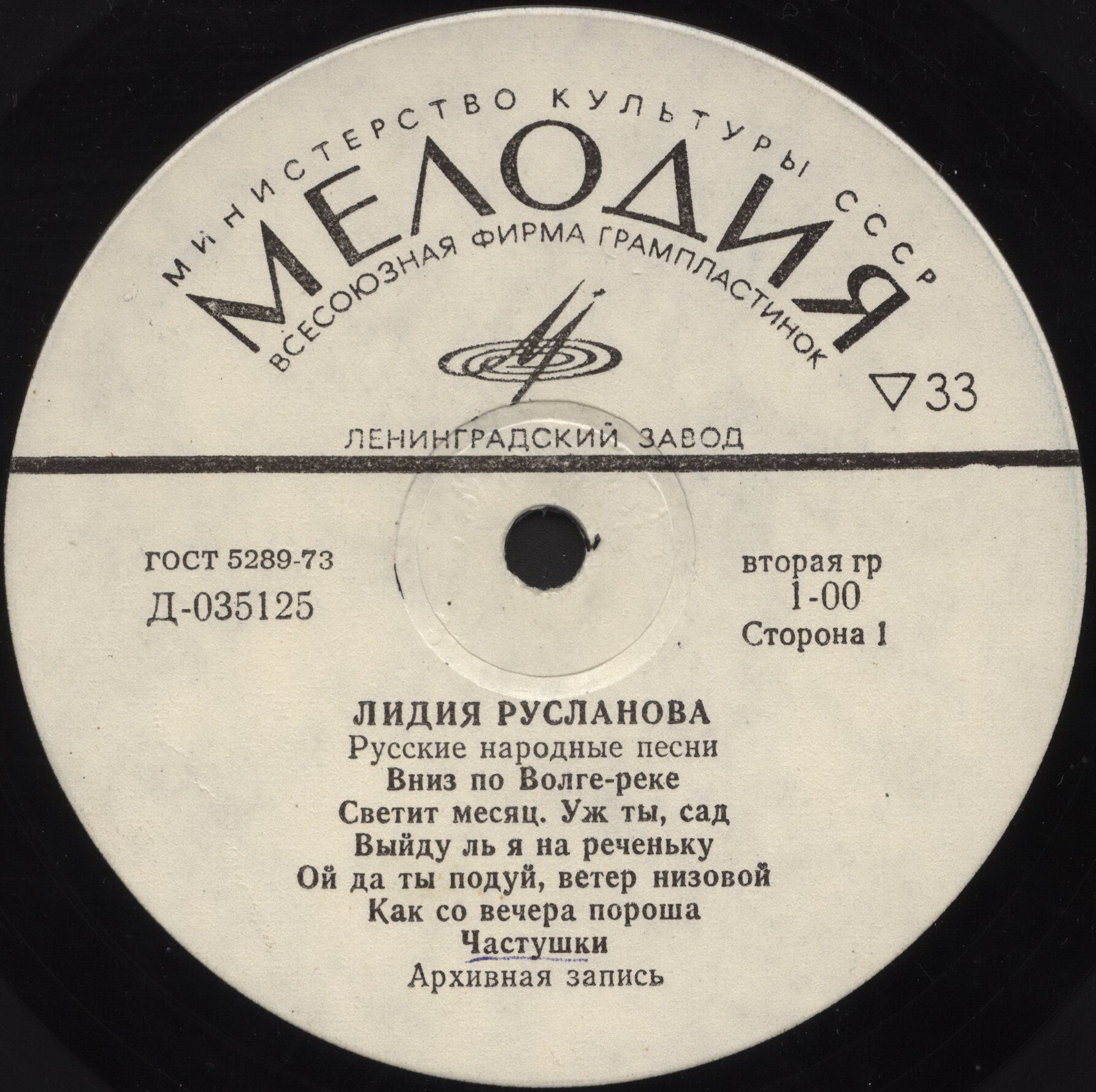 Лидия Русланова. Русские народные песни