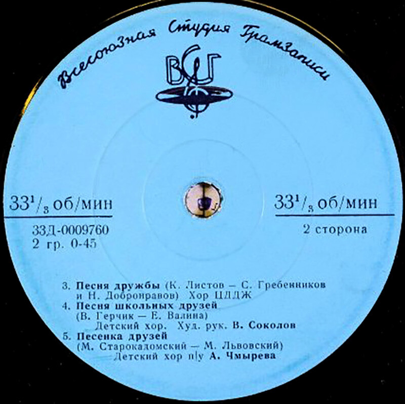 Песни о дружбе