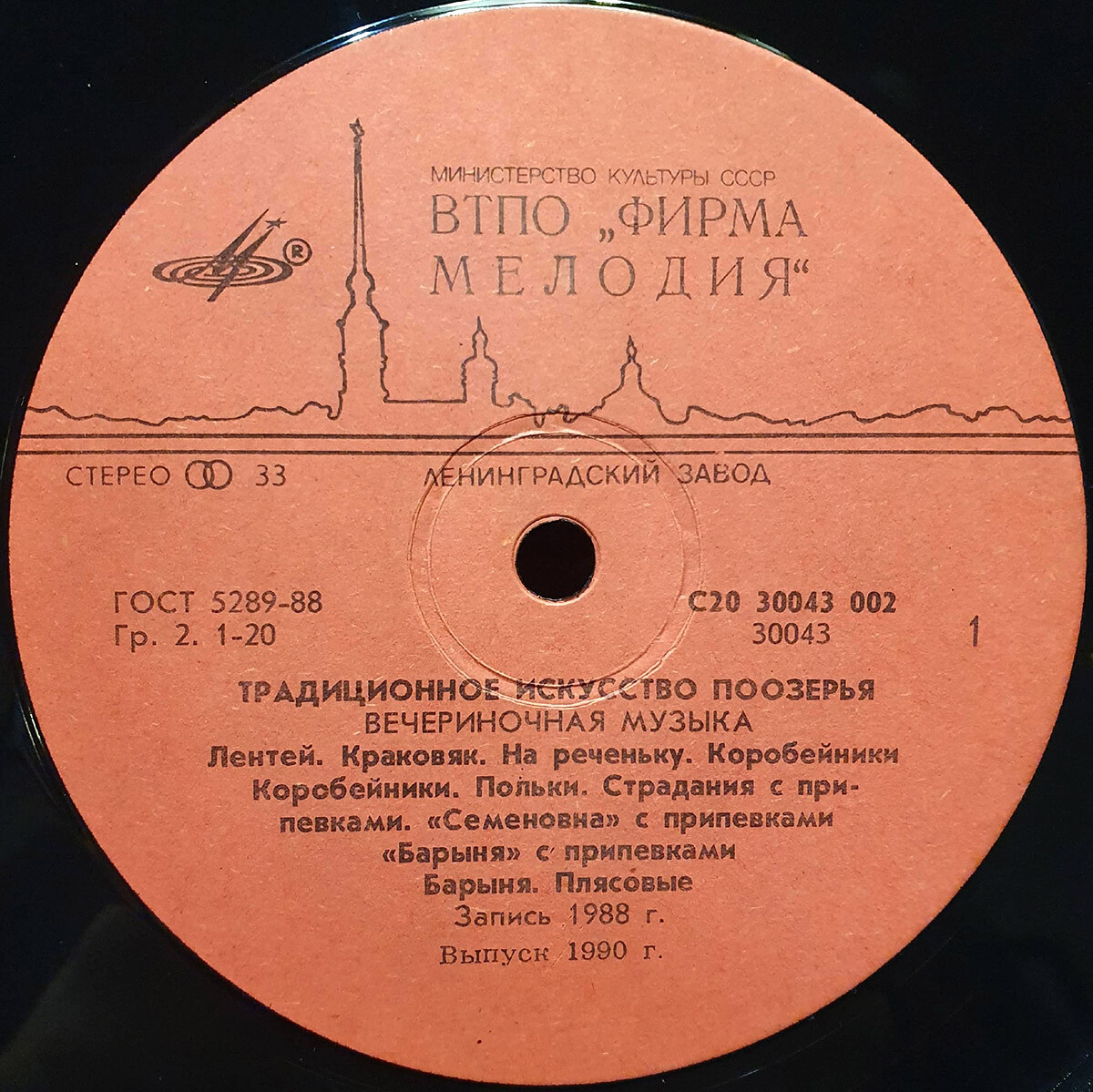 Традиционное искусство Поозёрья. Вечериночная музыка