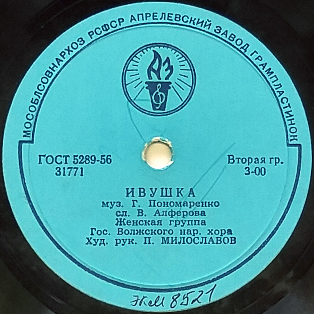 Волжский хор – Ой, ты, Волга, край морской / Ивушка
