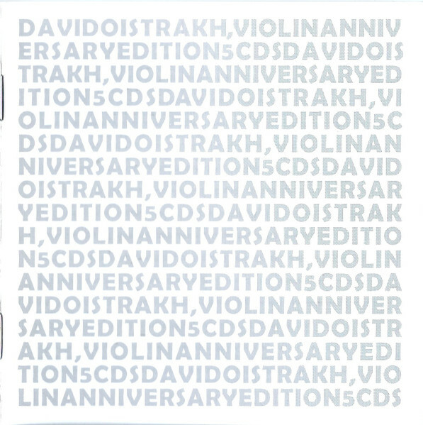 David Oistrakh, violin. Anniversary Edition
