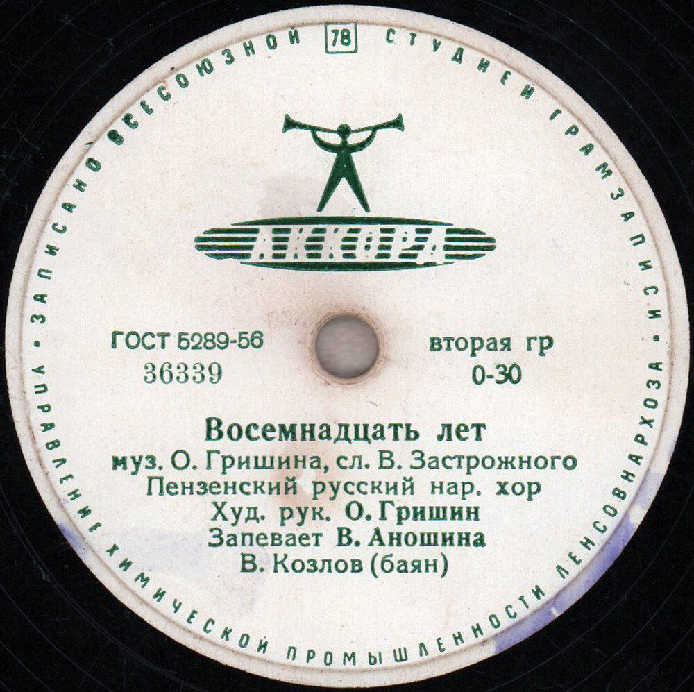 Пензенский русский народный хор — Восемнадцать лет / Край наш Пензенский