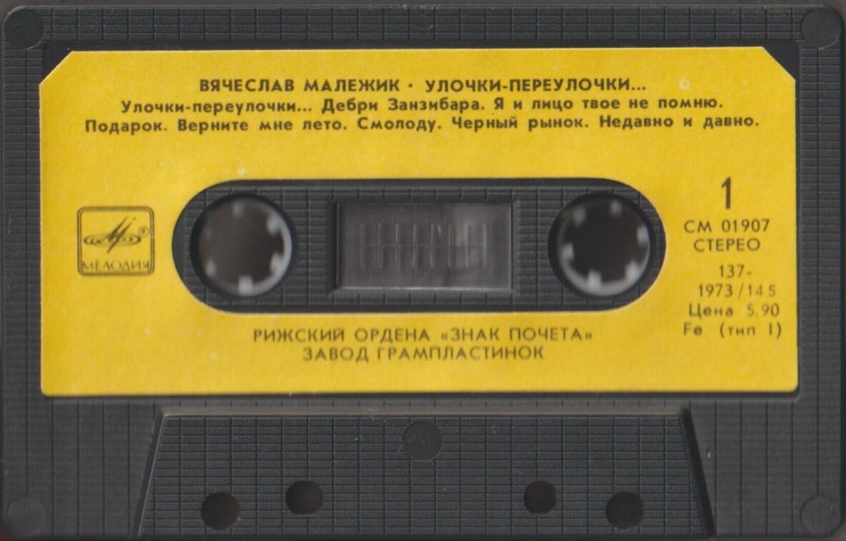 Вячеслав Малежик ‎– Улочки-переулочки...