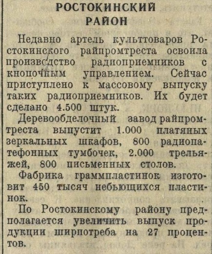Ростокинский район ("Ширпотреб 1941 года")
