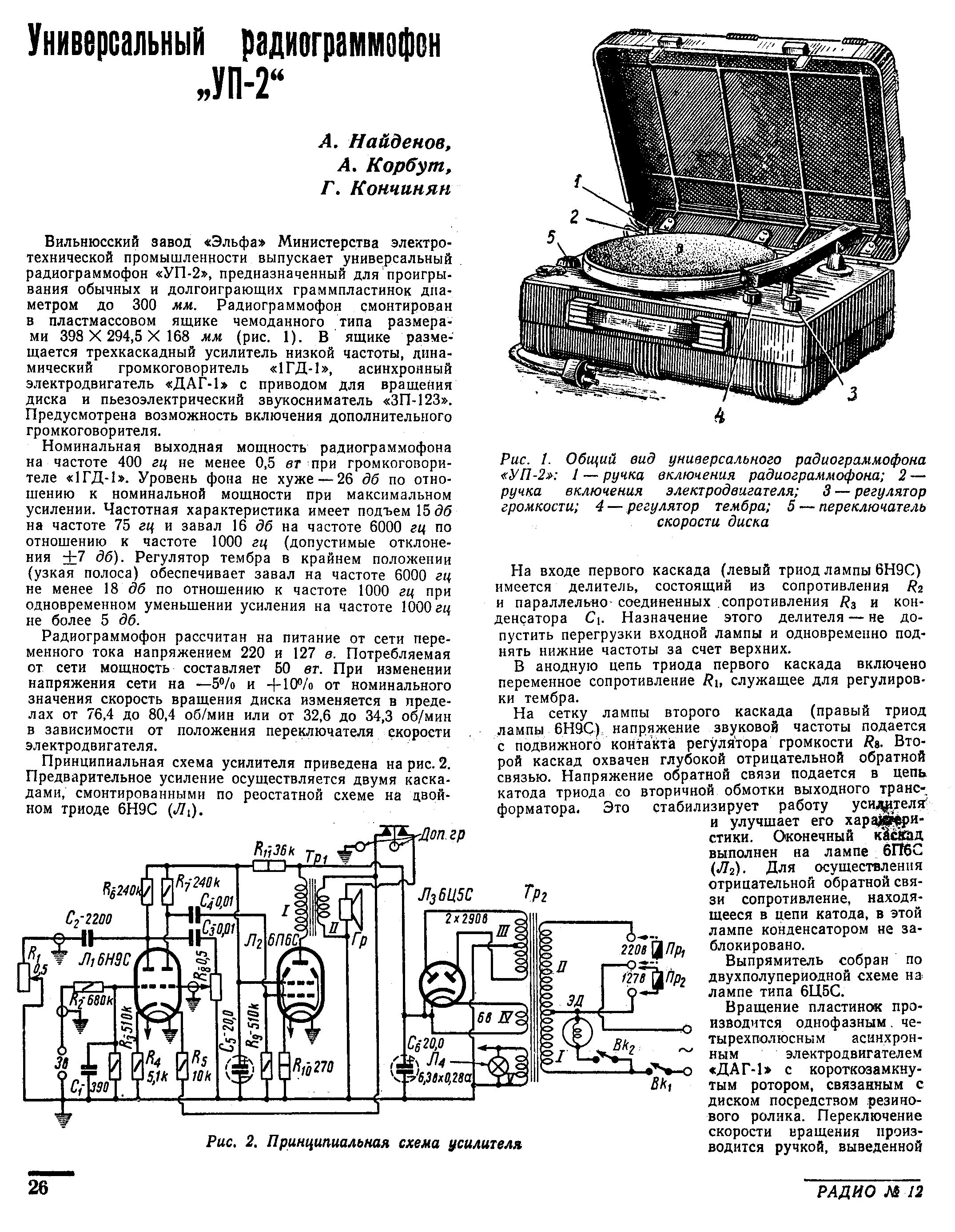 Универсальный радиограммофон "УП-2"